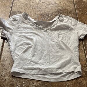 Wild Fable Light Gray V-Neck Tee